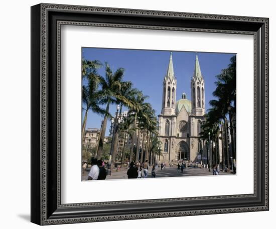 City Cathedral, Sao Paulo, Brazil, South America-Tony Waltham-Framed Photographic Print