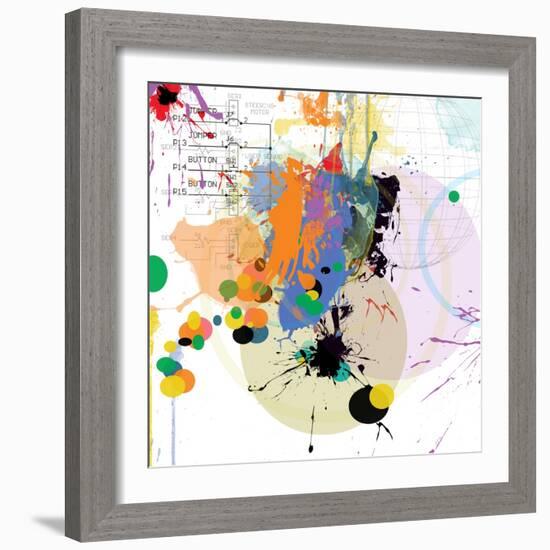 City Center 1-Jan Weiss-Framed Art Print