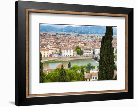 City Center of Florence, River Arno, Firenze, UNESCO, Tuscany, Italy-Nico Tondini-Framed Photographic Print