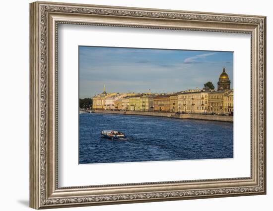 City Center of St. Petersburg from the Neva River at Sunset-Michael Runkel-Framed Photographic Print