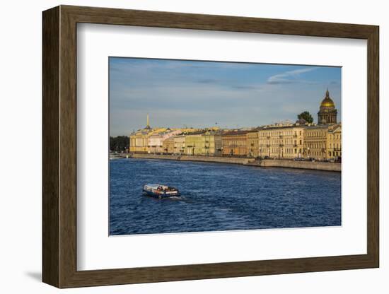 City Center of St. Petersburg from the Neva River at Sunset-Michael Runkel-Framed Photographic Print