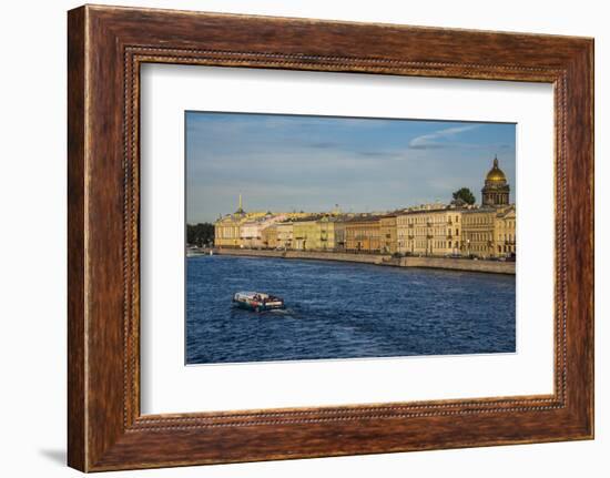 City Center of St. Petersburg from the Neva River at Sunset-Michael Runkel-Framed Photographic Print