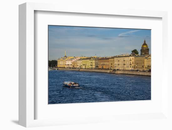 City Center of St. Petersburg from the Neva River at Sunset-Michael Runkel-Framed Photographic Print