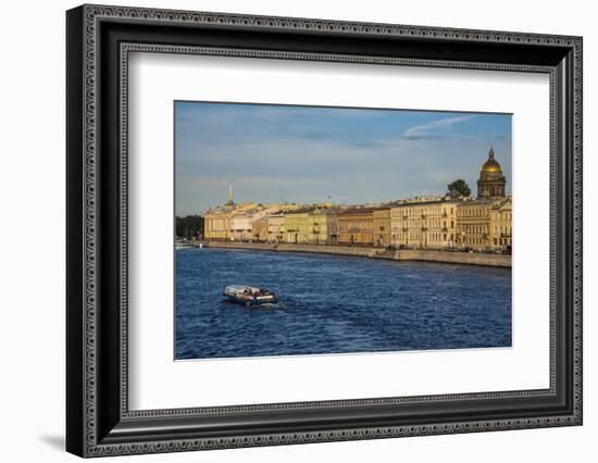 City Center of St. Petersburg from the Neva River at Sunset-Michael Runkel-Framed Photographic Print