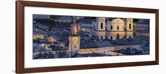 City Centre from Kapuzinerberg, Collegiate Church, Salzburg, Austria-Rainer Mirau-Framed Photographic Print