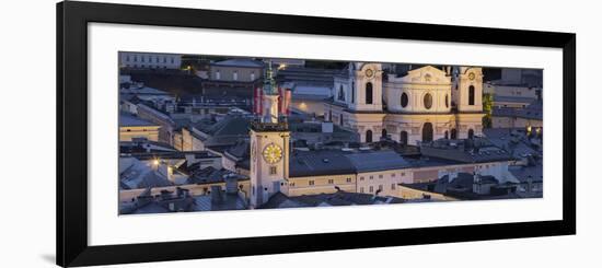 City Centre from Kapuzinerberg, Collegiate Church, Salzburg, Austria-Rainer Mirau-Framed Photographic Print