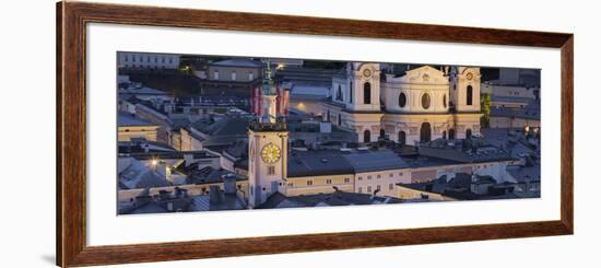 City Centre from Kapuzinerberg, Collegiate Church, Salzburg, Austria-Rainer Mirau-Framed Photographic Print