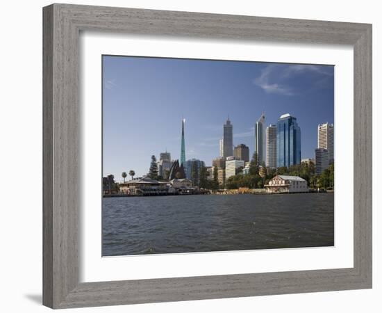 City Centre from the Swan River, Perth, Western Australia, Australia, Pacific-Nick Servian-Framed Photographic Print