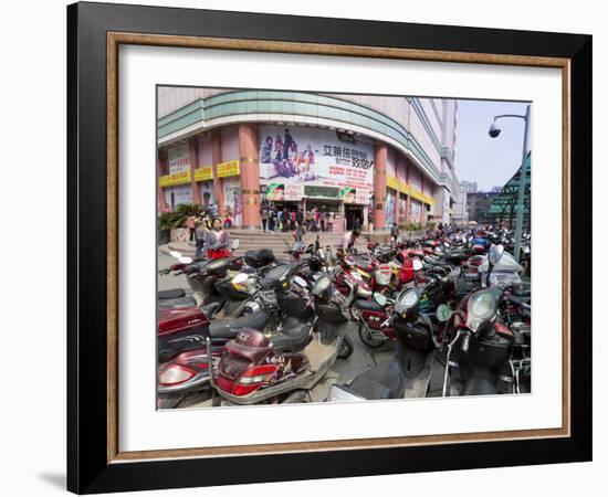 City Centre Scooters, Chengdu, Sichuan Province, China, Asia-Neale Clark-Framed Photographic Print