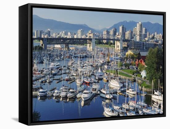 City Centre Seen Across Marina in Granville Basin, Vancouver, British Columbia, Canada-Anthony Waltham-Framed Premier Image Canvas