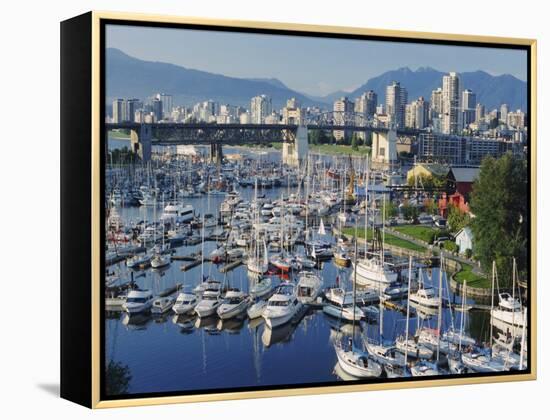 City Centre Seen Across Marina in Granville Basin, Vancouver, British Columbia, Canada-Anthony Waltham-Framed Premier Image Canvas