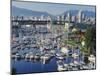 City Centre Seen Across Marina in Granville Basin, Vancouver, British Columbia, Canada-Anthony Waltham-Mounted Photographic Print