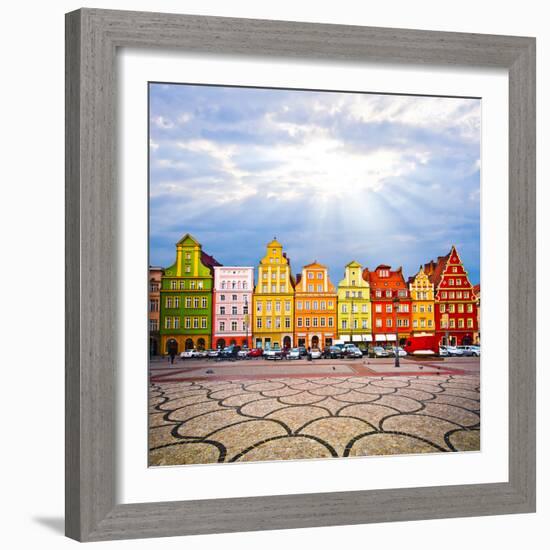 City Centre, Solny Square Tenements (Rynek) , Wroclaw Poland-Pablo77-Framed Photographic Print