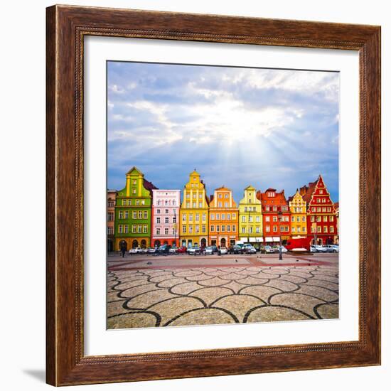 City Centre, Solny Square Tenements (Rynek) , Wroclaw Poland-Pablo77-Framed Photographic Print