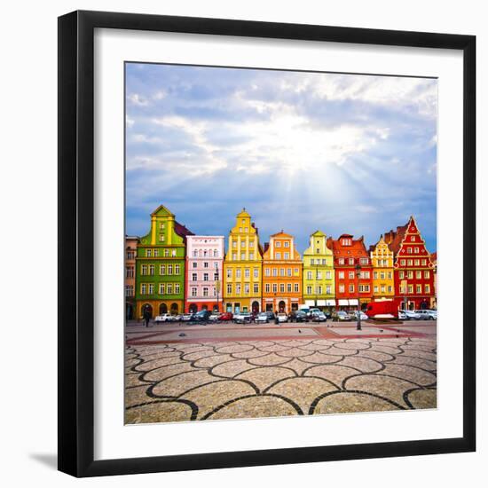 City Centre, Solny Square Tenements (Rynek) , Wroclaw Poland-Pablo77-Framed Photographic Print