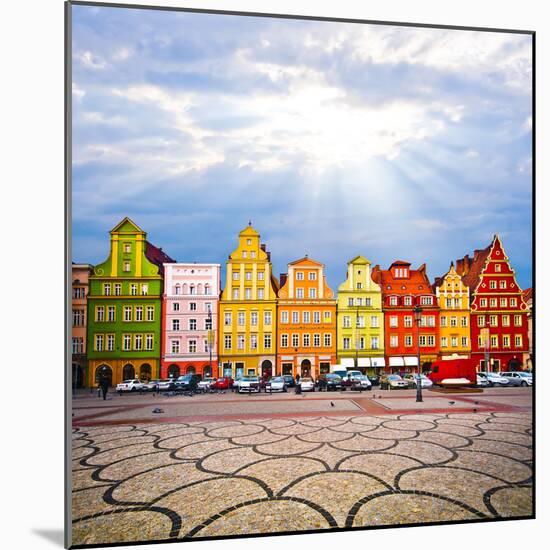 City Centre, Solny Square Tenements (Rynek) , Wroclaw Poland-Pablo77-Mounted Photographic Print