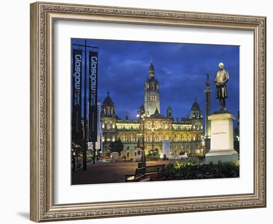 City Chambers, George Sq. Glasgow, Scotland-Doug Pearson-Framed Photographic Print