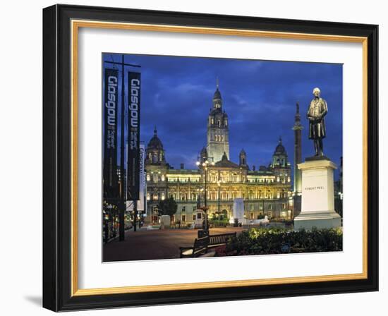 City Chambers, George Sq. Glasgow, Scotland-Doug Pearson-Framed Photographic Print