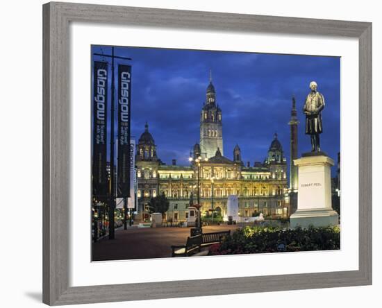 City Chambers, George Sq. Glasgow, Scotland-Doug Pearson-Framed Photographic Print