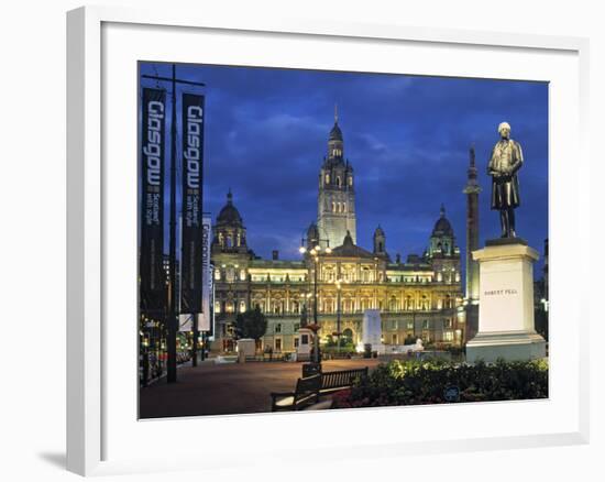 City Chambers, George Sq. Glasgow, Scotland-Doug Pearson-Framed Photographic Print