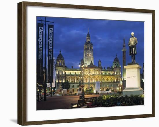 City Chambers, George Sq. Glasgow, Scotland-Doug Pearson-Framed Photographic Print