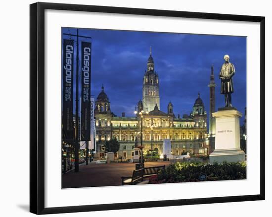 City Chambers, George Sq. Glasgow, Scotland-Doug Pearson-Framed Photographic Print