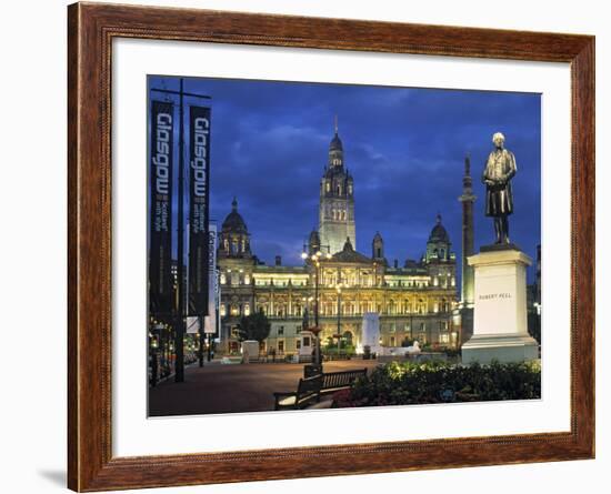 City Chambers, George Sq. Glasgow, Scotland-Doug Pearson-Framed Photographic Print