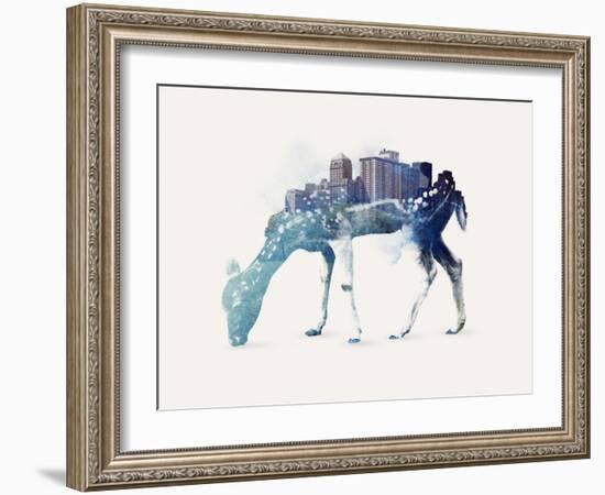 City Deer-Robert Farkas-Framed Giclee Print