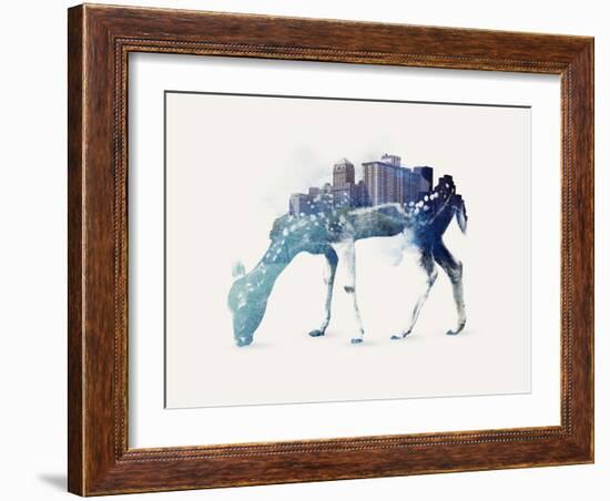 City Deer-Robert Farkas-Framed Giclee Print