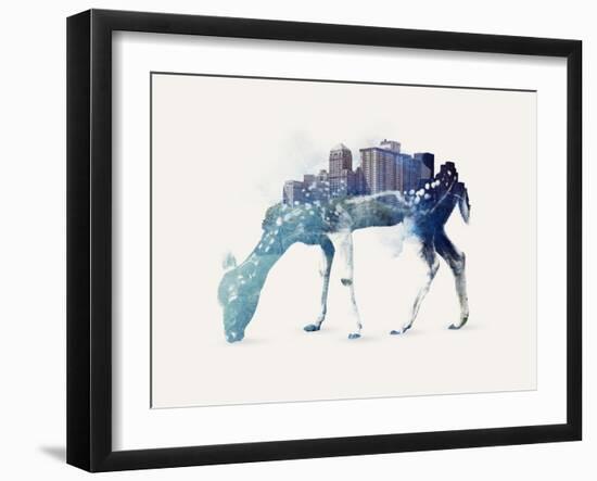 City Deer-Robert Farkas-Framed Giclee Print