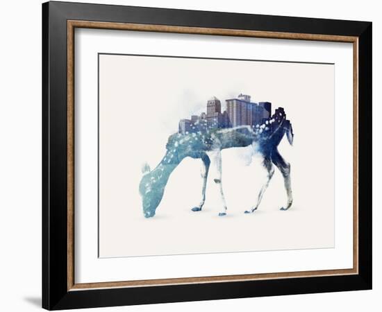 City Deer-Robert Farkas-Framed Giclee Print