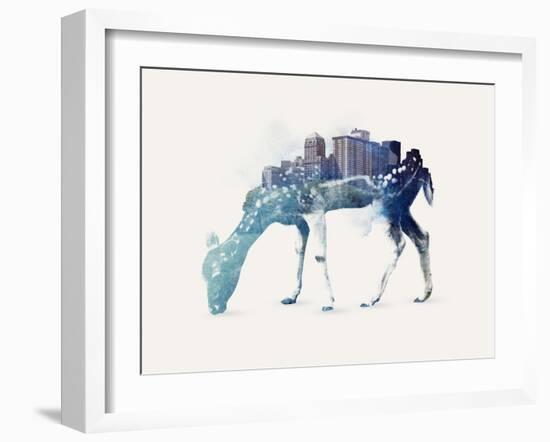 City Deer-Robert Farkas-Framed Giclee Print