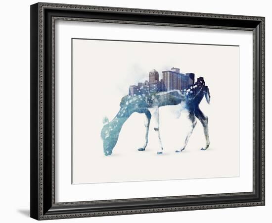 City Deer-Robert Farkas-Framed Giclee Print