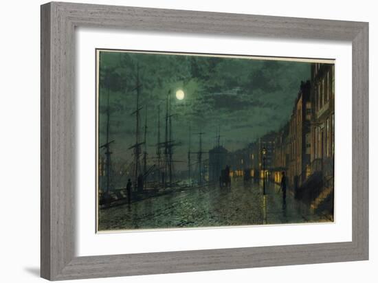 City Docks by Moonlight-John Atkinson Grimshaw-Framed Giclee Print