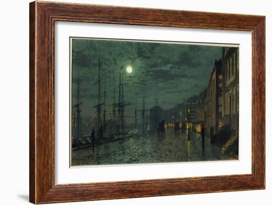 City Docks by Moonlight-John Atkinson Grimshaw-Framed Giclee Print