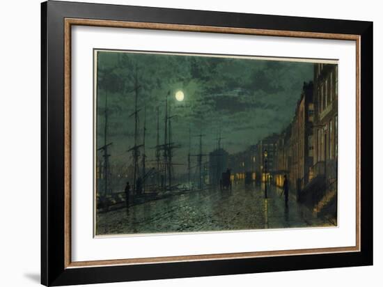 City Docks by Moonlight-John Atkinson Grimshaw-Framed Giclee Print