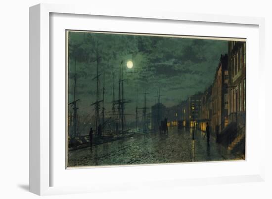 City Docks by Moonlight-John Atkinson Grimshaw-Framed Giclee Print