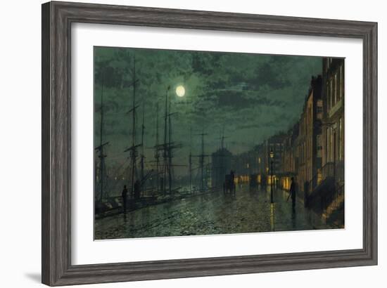 City Docks by Moonlight-John Atkinson Grimshaw-Framed Giclee Print