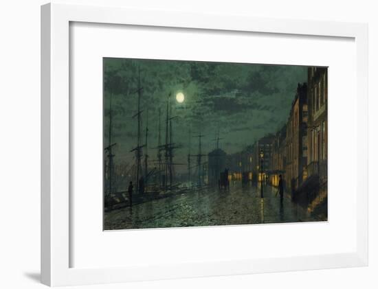 City Docks by Moonlight-John Atkinson Grimshaw-Framed Giclee Print