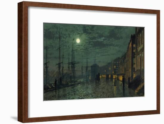 City Docks by Moonlight-John Atkinson Grimshaw-Framed Giclee Print