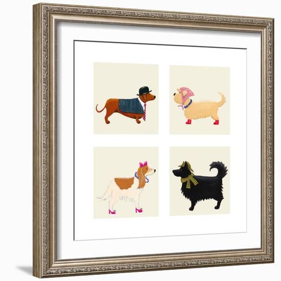 City Dogs and Country Dogs-Kate Mawdsley-Framed Art Print