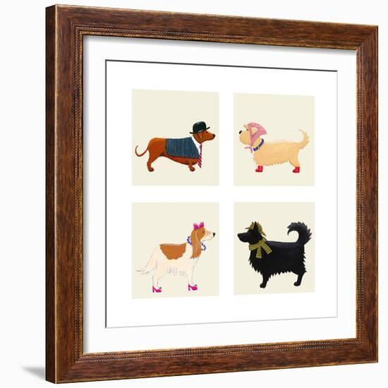 City Dogs and Country Dogs-Kate Mawdsley-Framed Art Print