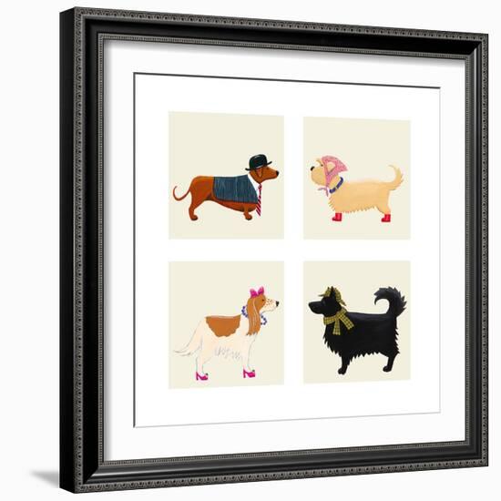 City Dogs and Country Dogs-Kate Mawdsley-Framed Art Print