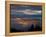 City from Grouse Mountain at Sunset, North Vancouver, Vancouver, Canada-Lawrence Worcester-Framed Premier Image Canvas