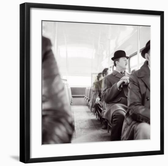 City Gent on the Top Deck of a Bus-Henry Grant-Framed Art Print