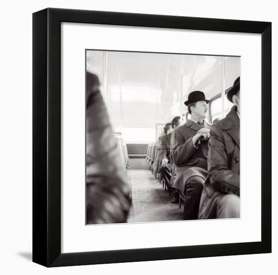 City Gent on the Top Deck of a Bus-Henry Grant-Framed Art Print