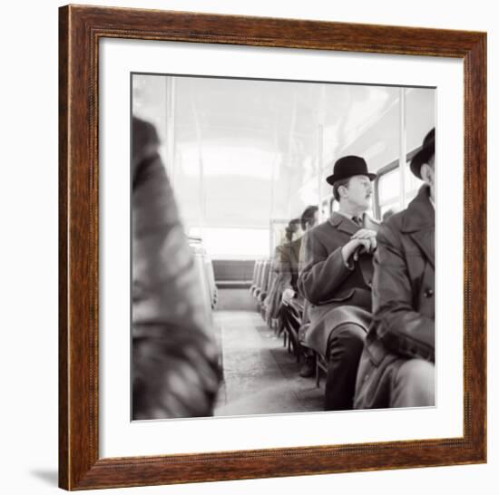 City Gent on the Top Deck of a Bus-Henry Grant-Framed Art Print