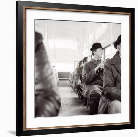 City Gent on the Top Deck of a Bus-Henry Grant-Framed Art Print