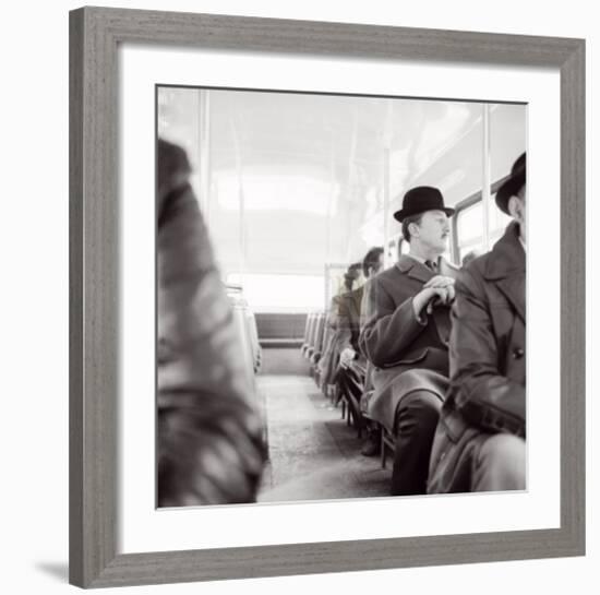 City Gent on the Top Deck of a Bus-Henry Grant-Framed Art Print