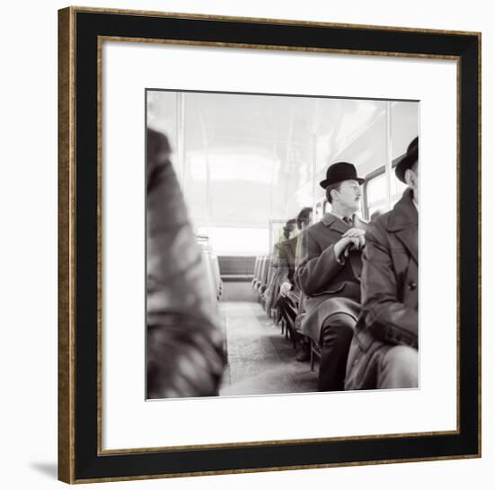 City Gent on the Top Deck of a Bus-Henry Grant-Framed Art Print